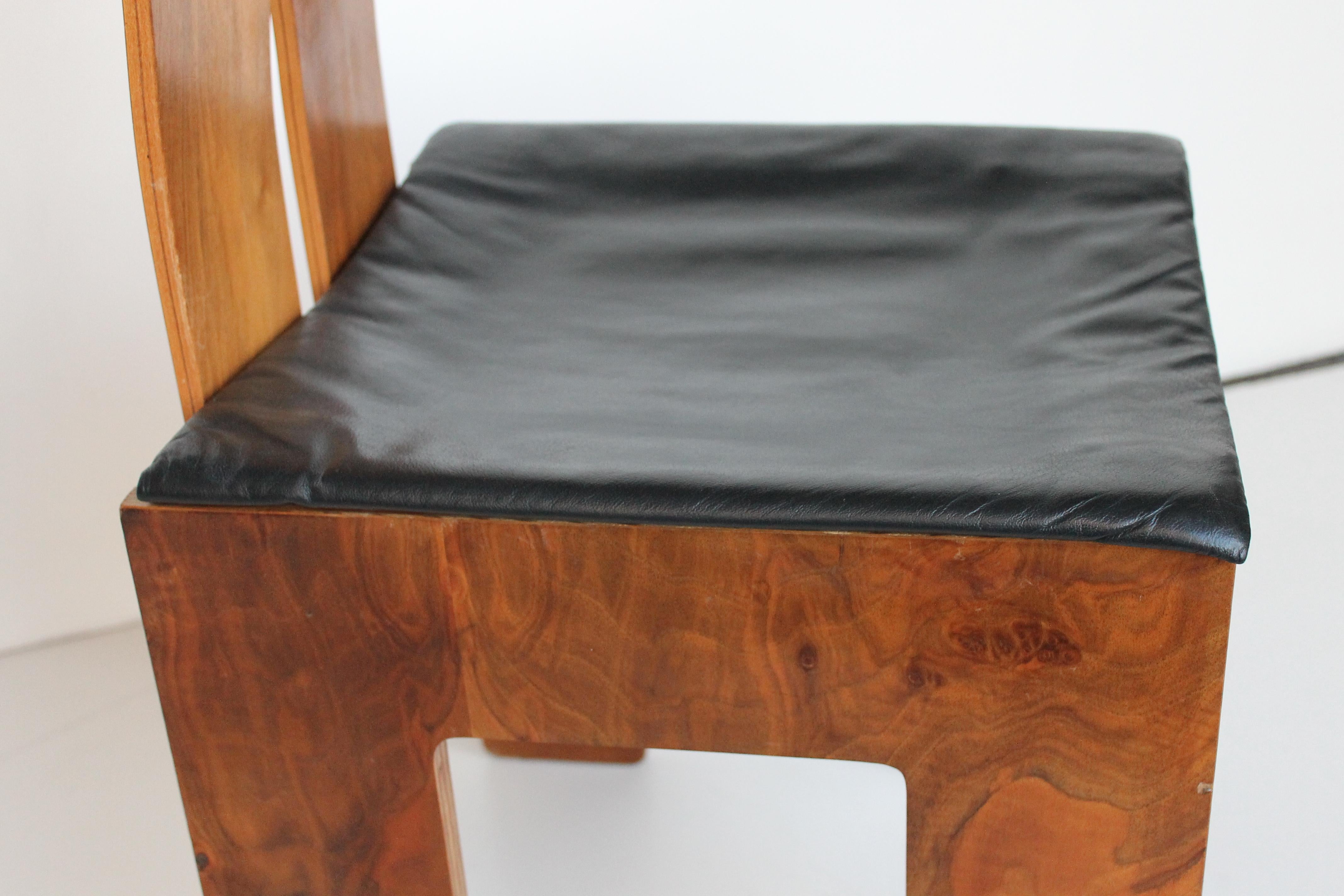 Midcentury Carlo Scarpa Natural Walnut Italian Chair Mod 1934-765 Bernini, 1977 4