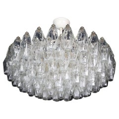 Lampadario di metà secolo Carlo Scarpa Poliedri per Venini, Murano, Italia, anni '60