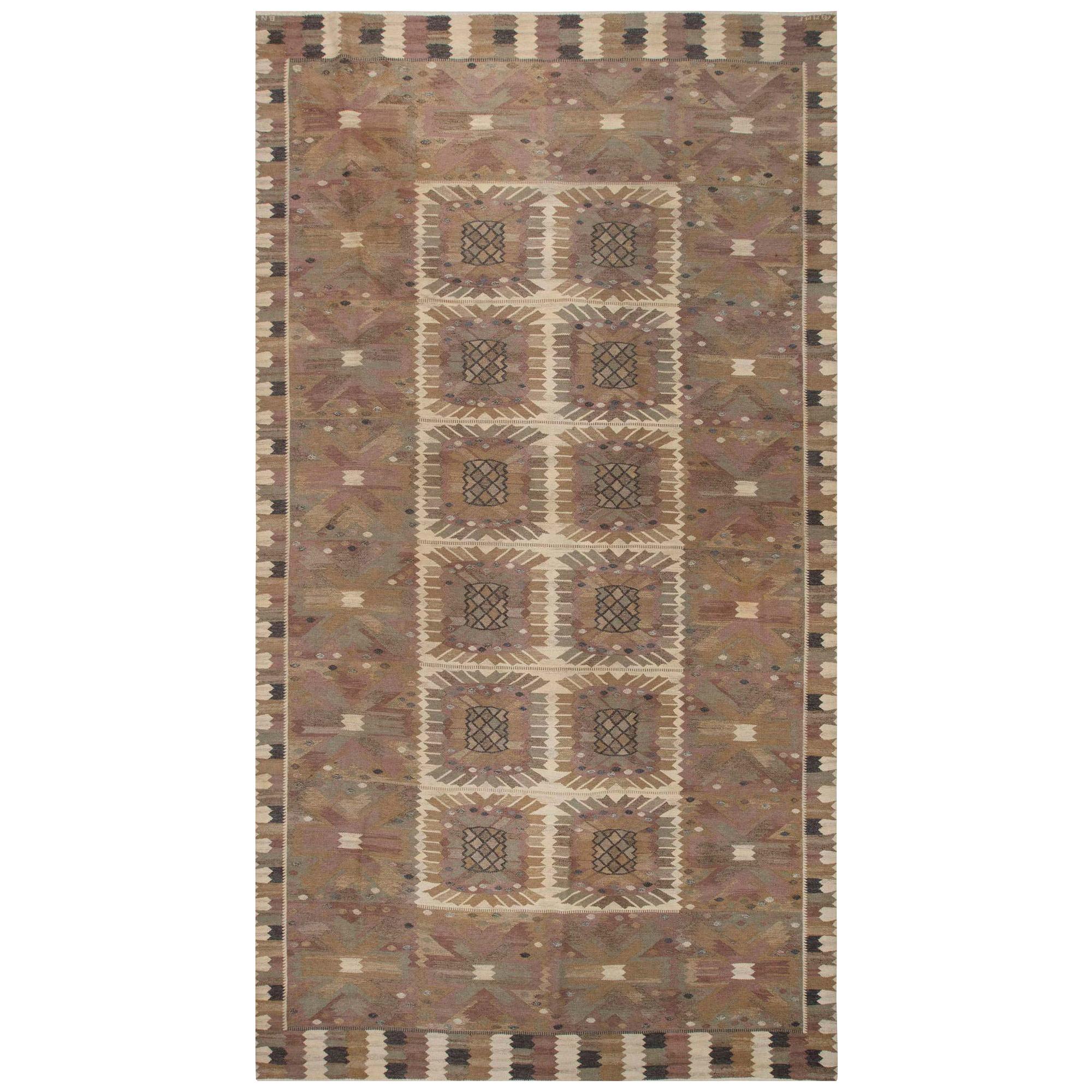 Midcentury Carnation Tapestry Weave Rug by Marta Maas-Fjetterstrom