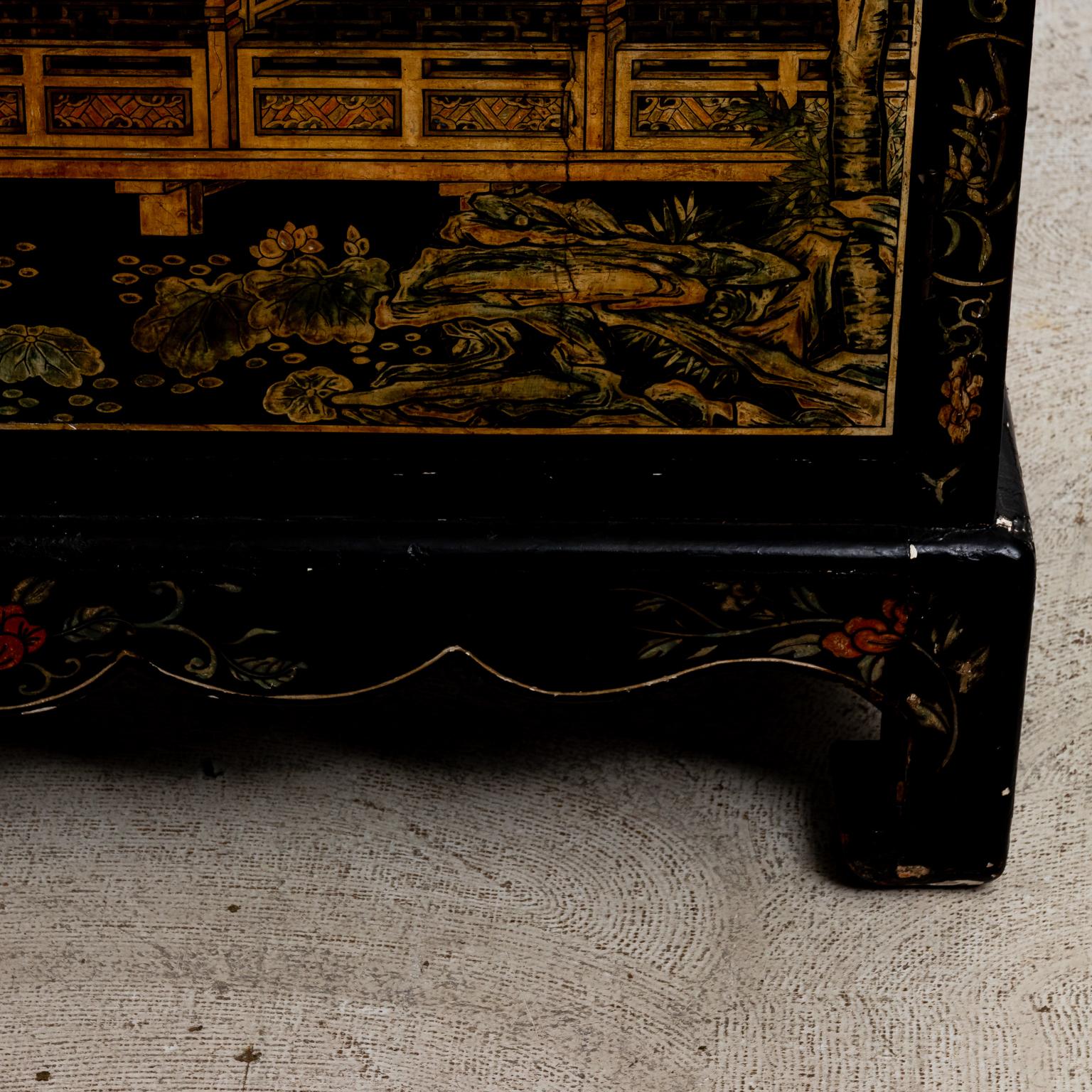 Late 20th Century Midcentury Carved Chinoiserie Cabinet