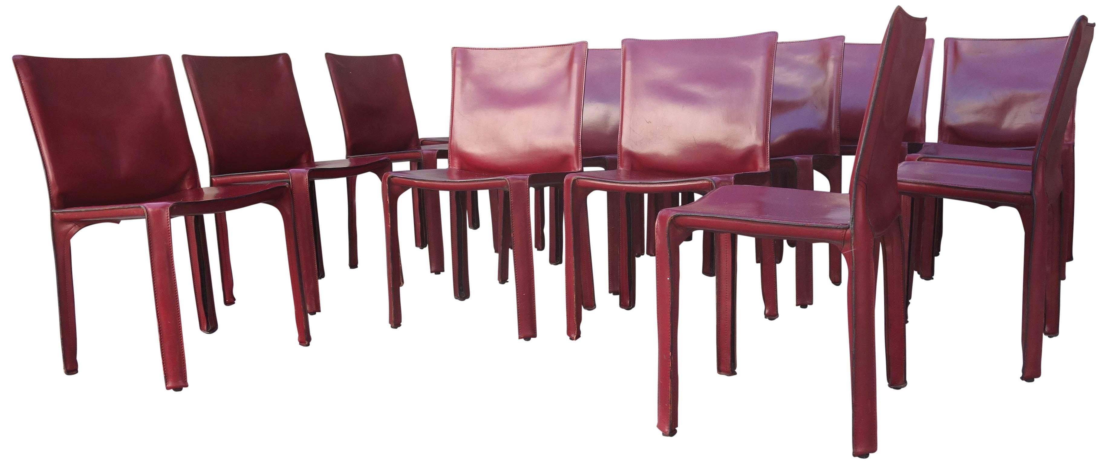 Midcentury Cassina Cab Chairs by Mario Bellini 1