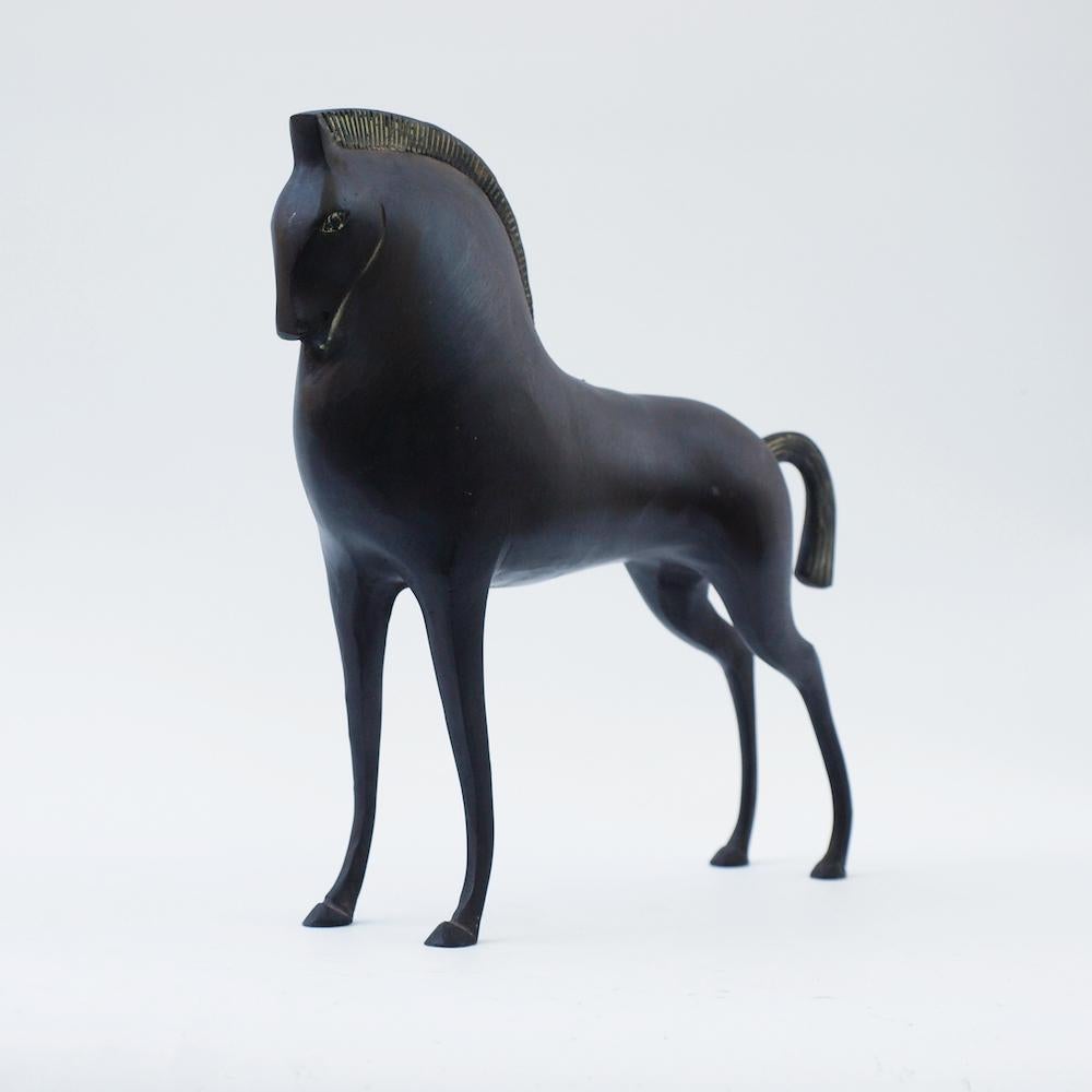 Art Deco Midcentury Cast Bronze Horse in the Manner of Boris Loved-Lorski