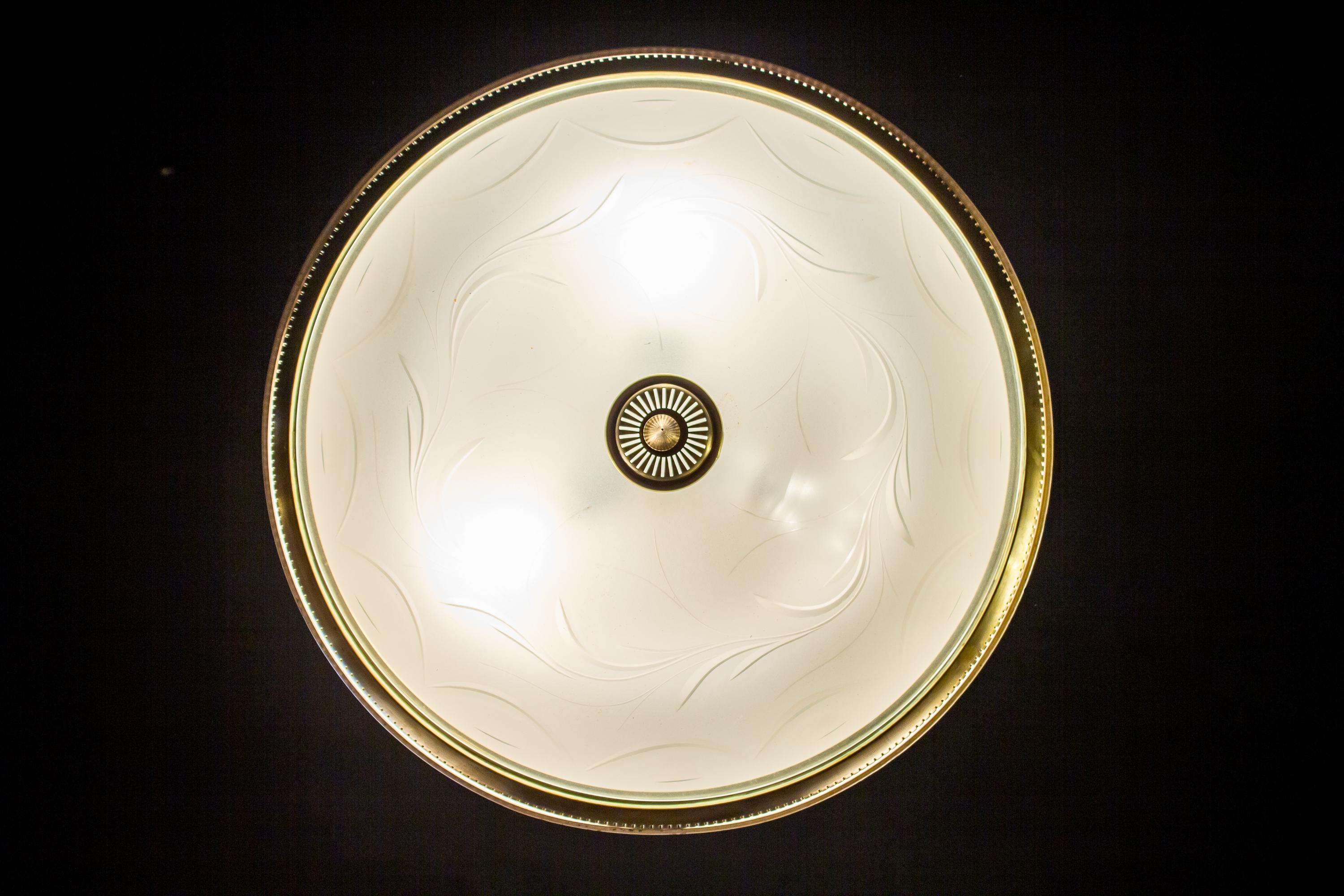 Midcentury Ceiling Fixture or Pendant by Luigi Brusotti, Italy, 1940 For Sale 9
