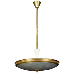 Deckenleuchte oder Hängeleuchte aus der Mitte des Jahrhunderts von Luigi Brusotti, Italien, 1940