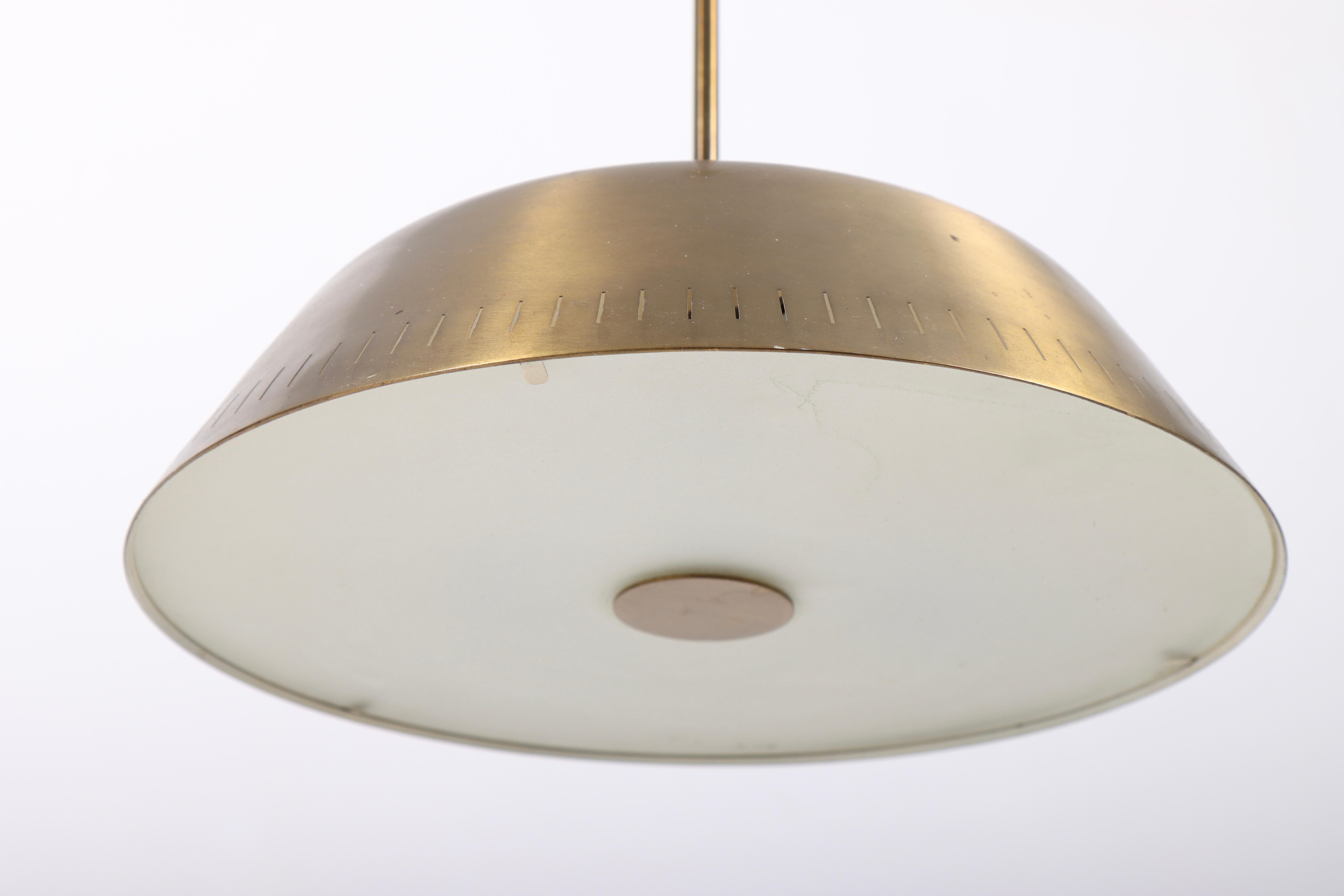 Midcentury Ceiling Lamp in Brass by Harald Notini, 1950s In Good Condition For Sale In Lejre, DK