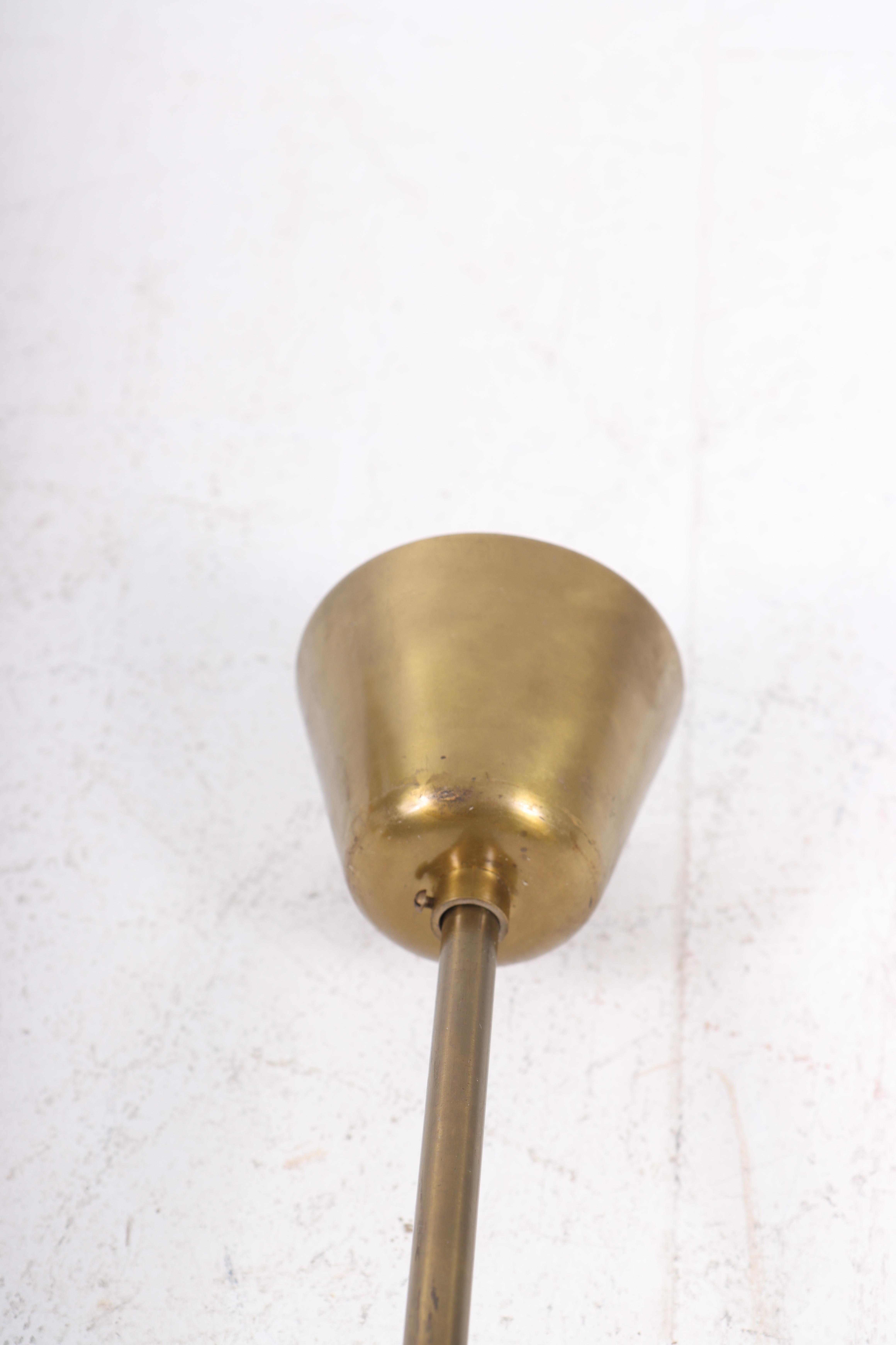 Midcentury Ceiling Lamp in Brass by Harald Notini, 1950s For Sale 1