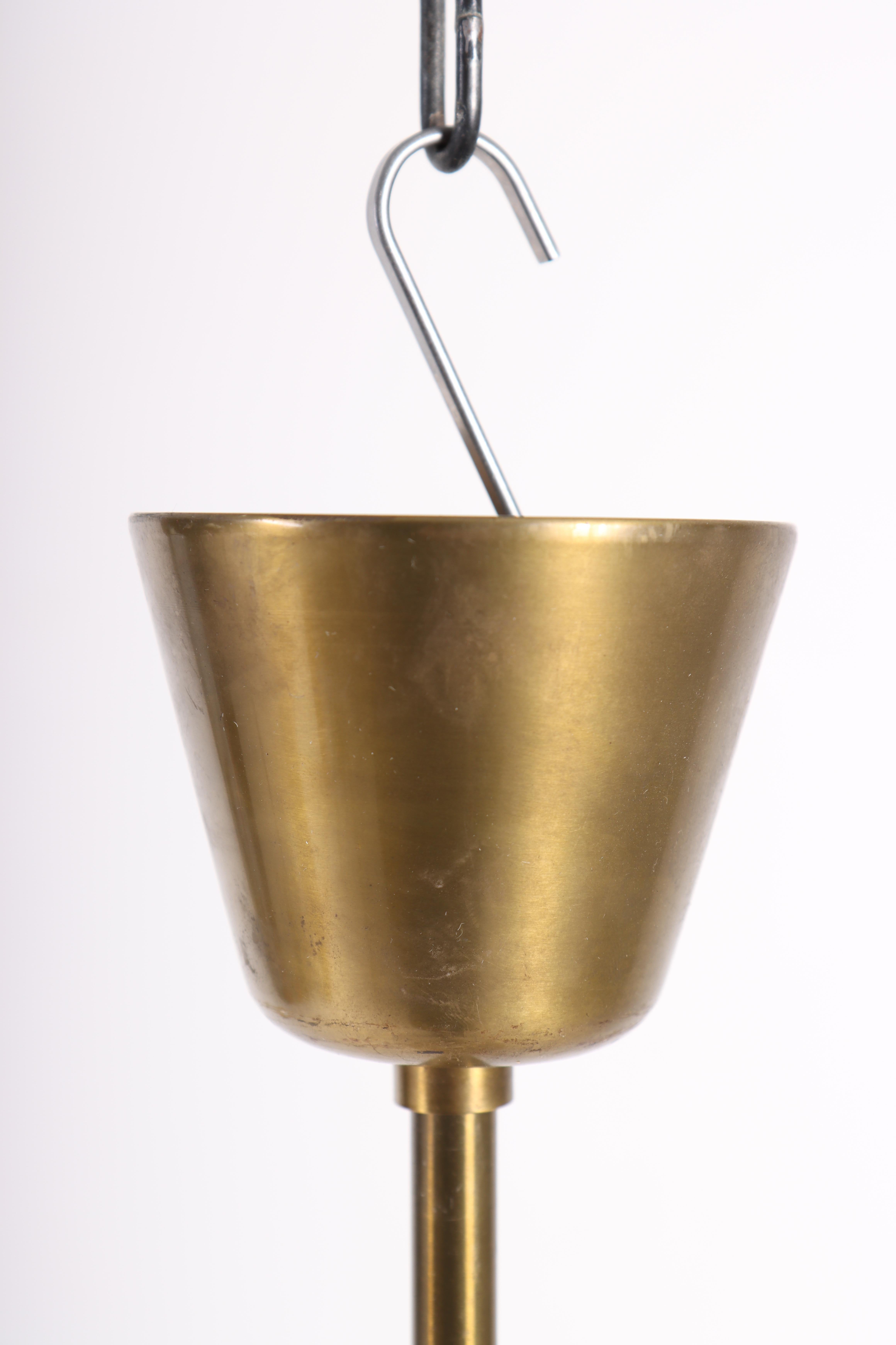 Midcentury Ceiling Lamp in Brass by Harald Notini, 1950s For Sale 2