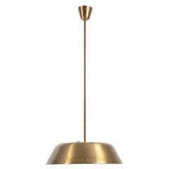 Midcentury Ceiling Lamp in Brass by Harald Notini, 1950s