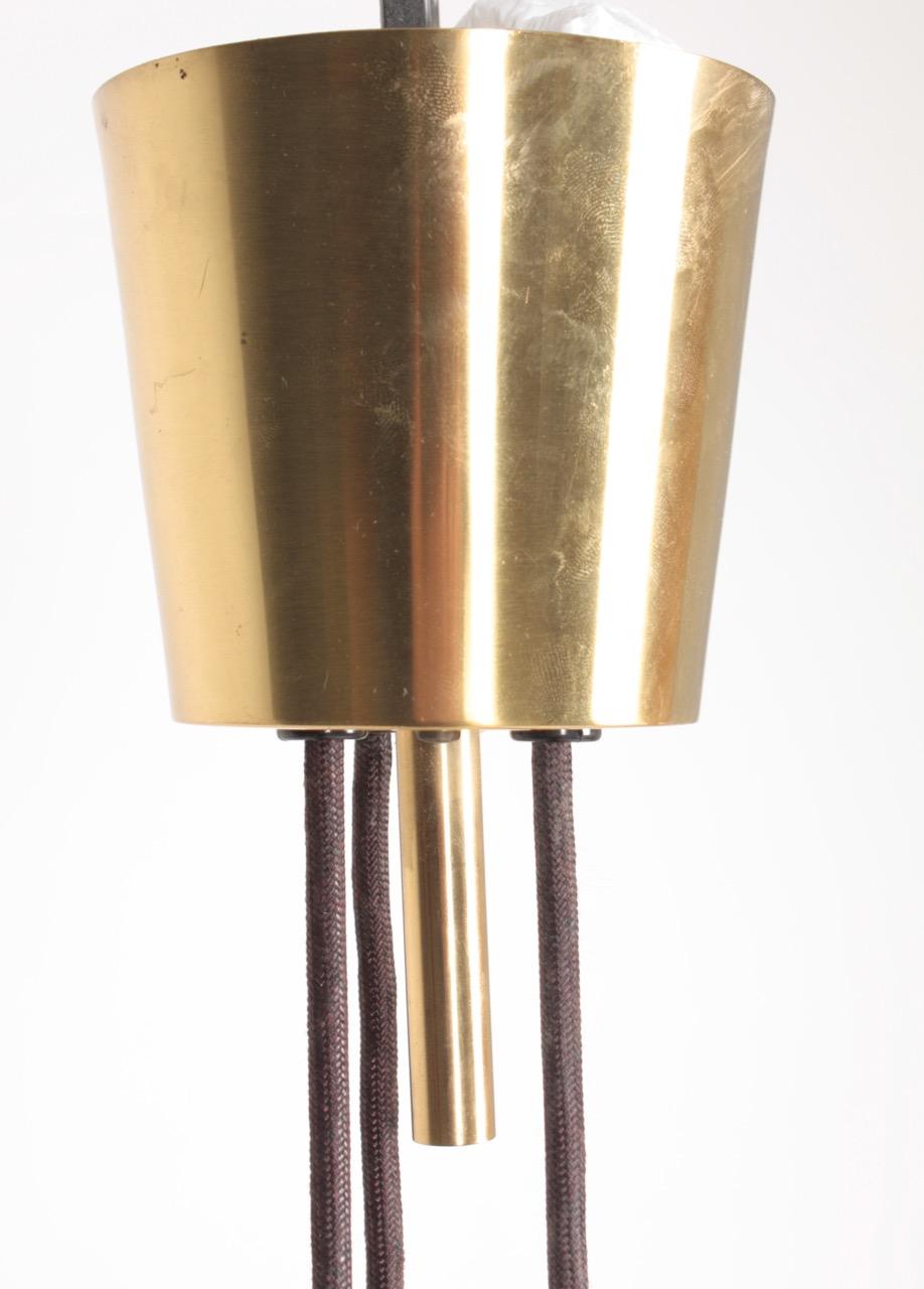 Scandinavian Modern Midcentury Ceiling Lamp in Brass by T.H. Valentiner, 1960s