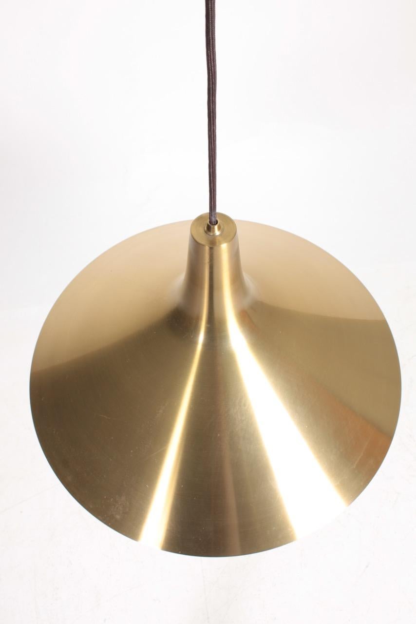 Midcentury Ceiling Lamp in Brass by T.H. Valentiner, 1960s In Good Condition In Lejre, DK