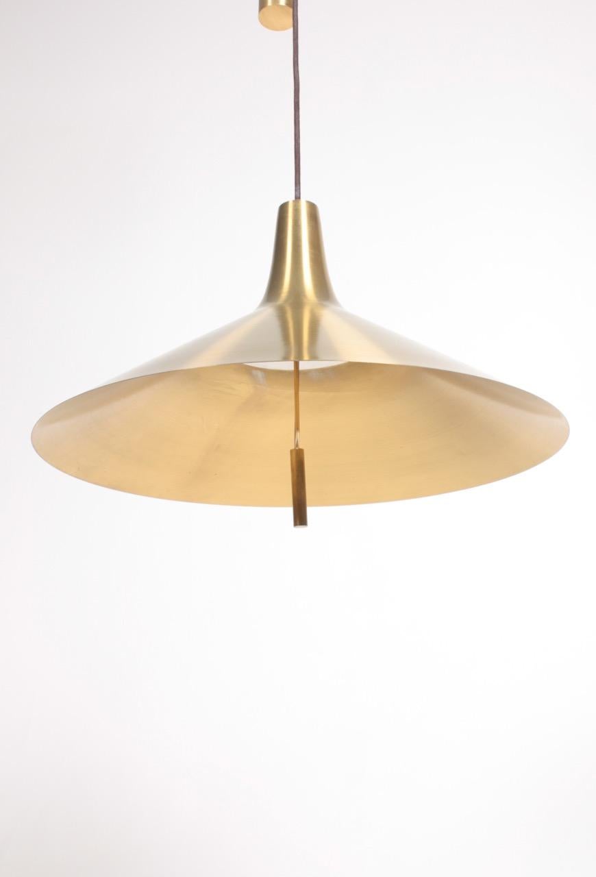 Midcentury Ceiling Lamp in Brass by T.H. Valentiner, 1960s 2