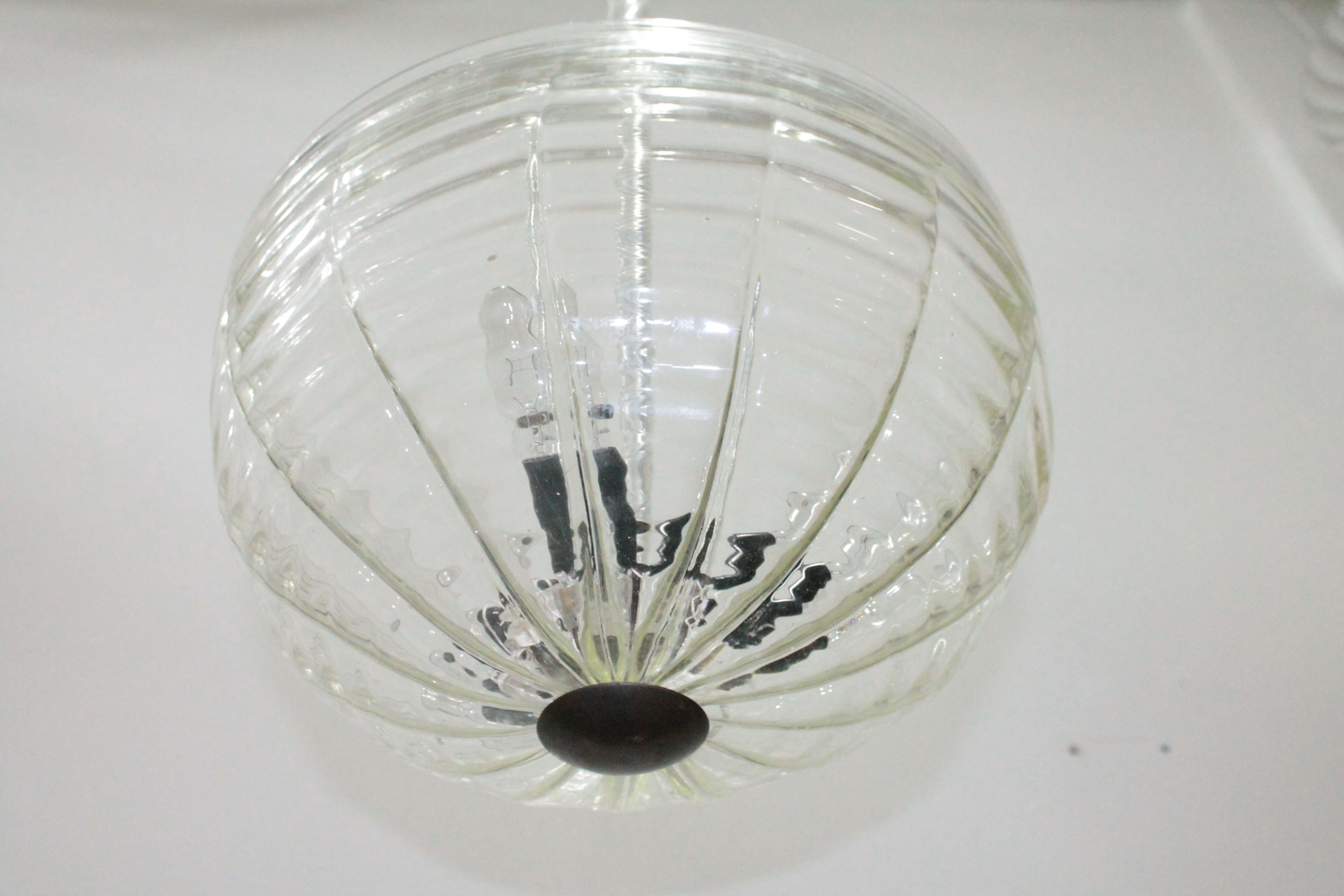 Mid-20th Century Midcentury Ceiling Lamp Murano Glass by Barovier & Toso, 1950s