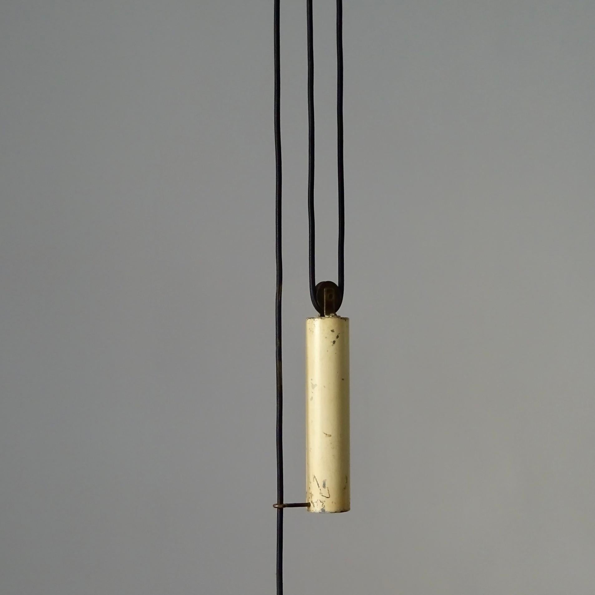 Brazilian Midcentury ceiling lamp with counterweight, 1950s For Sale