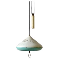 Midcentury ceiling lamp with counterweight, 1950s