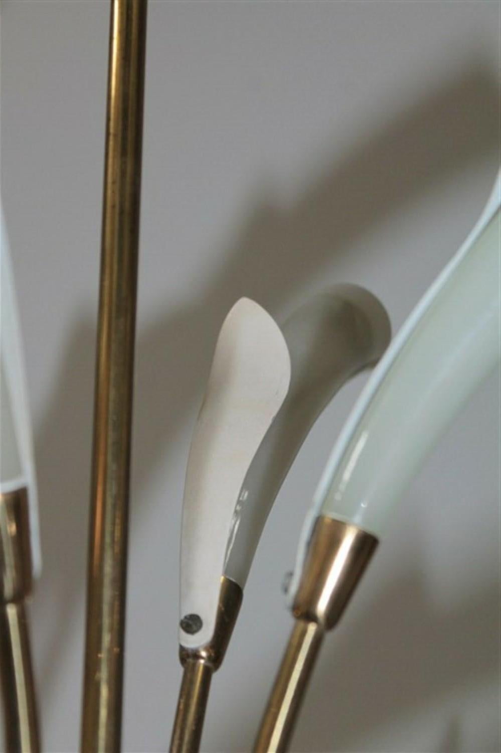 Brass Midcentury Ceiling Light in the Style of Arredoluce Angelo Lelli For Sale