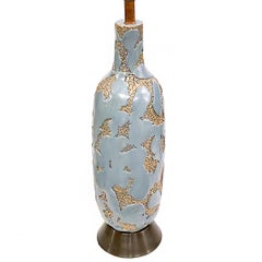 Lampe céladon et or du milieu du siècle