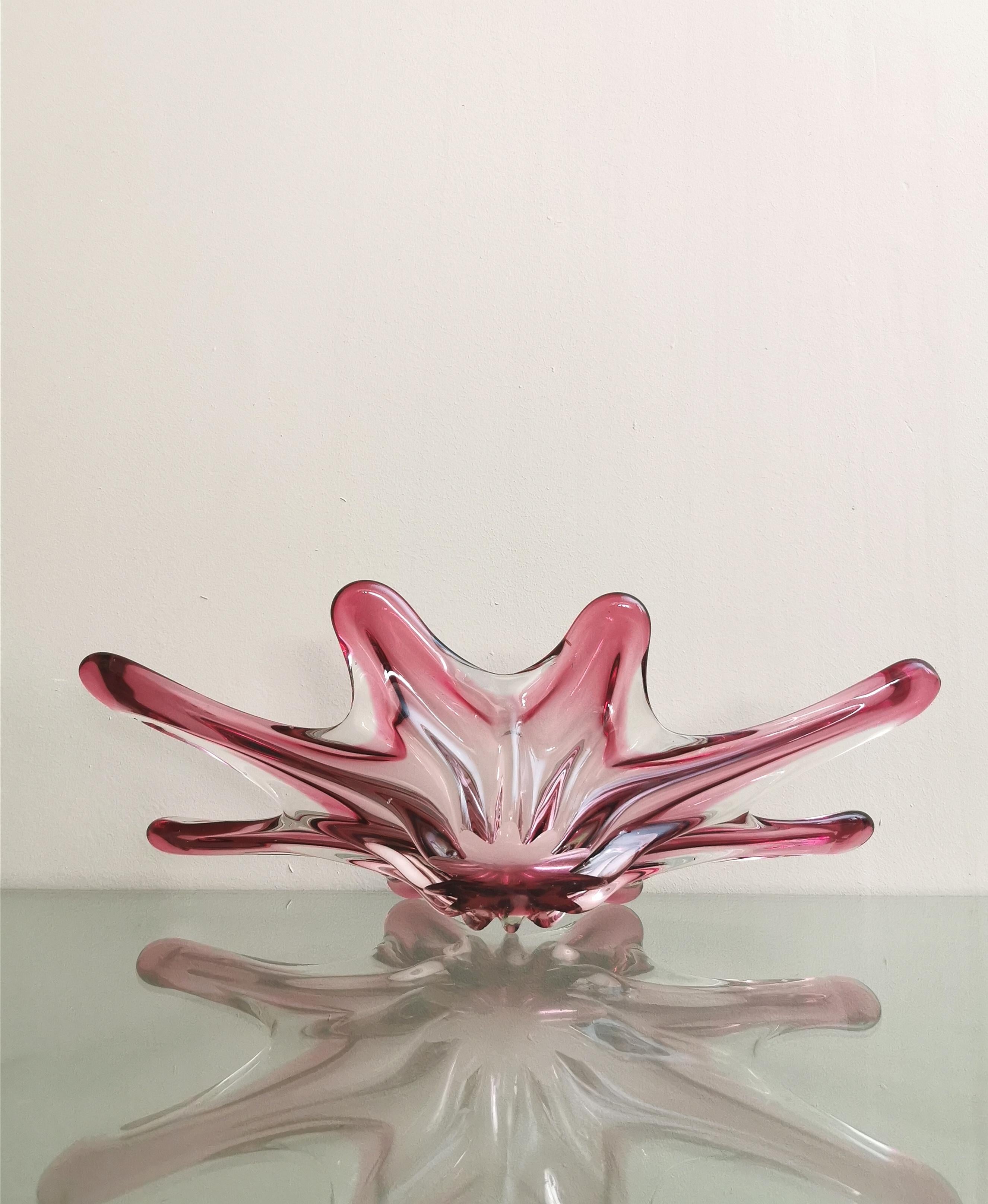 Midcentury Centerpiece Murano Glass Large Italian Design, 1970s 6