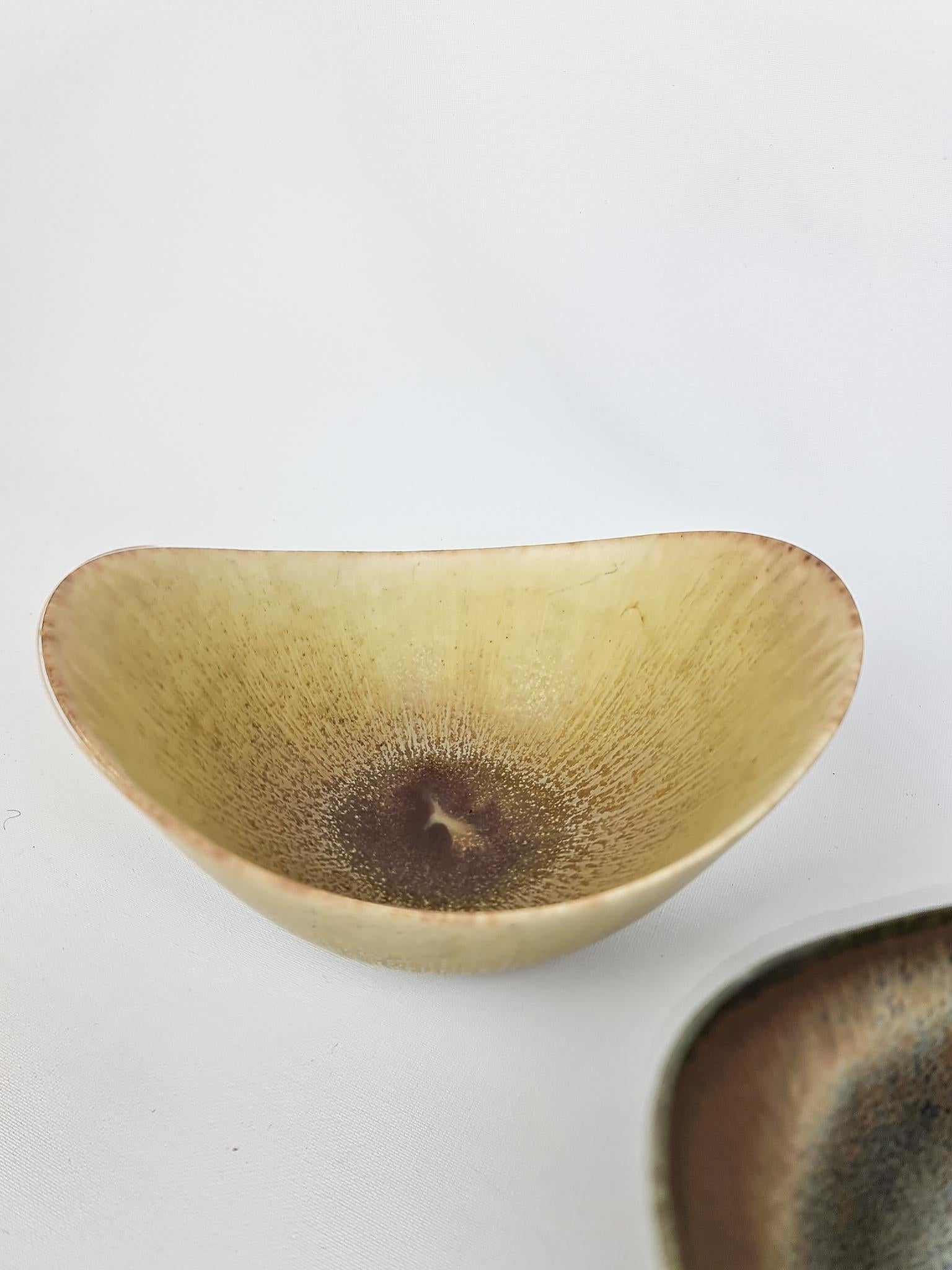 Midcentury Ceramic 3 Bowls Gunnar Nylund Rörstrand, Sweden 4