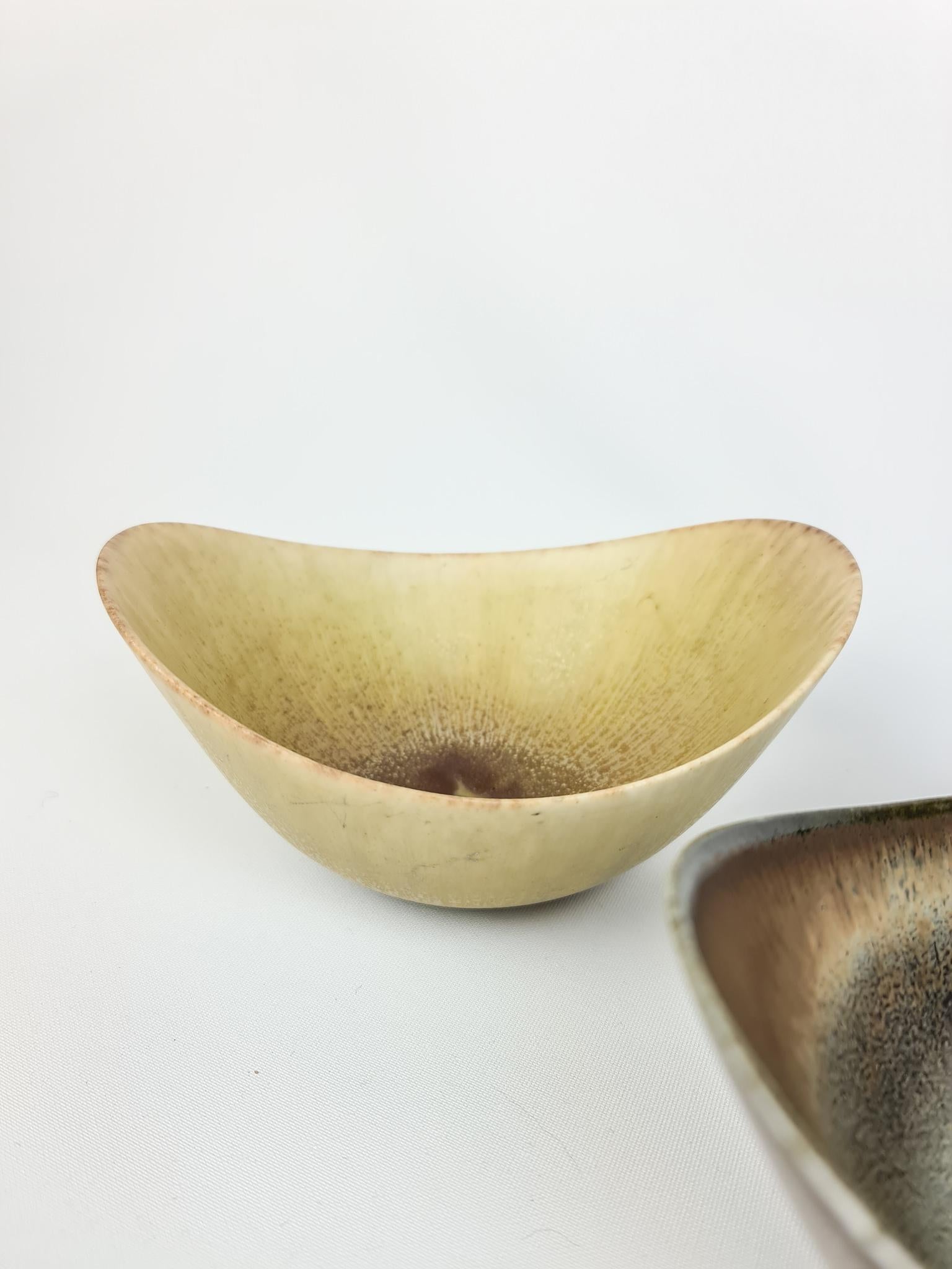 Midcentury Ceramic 3 Bowls Gunnar Nylund Rörstrand, Sweden 3