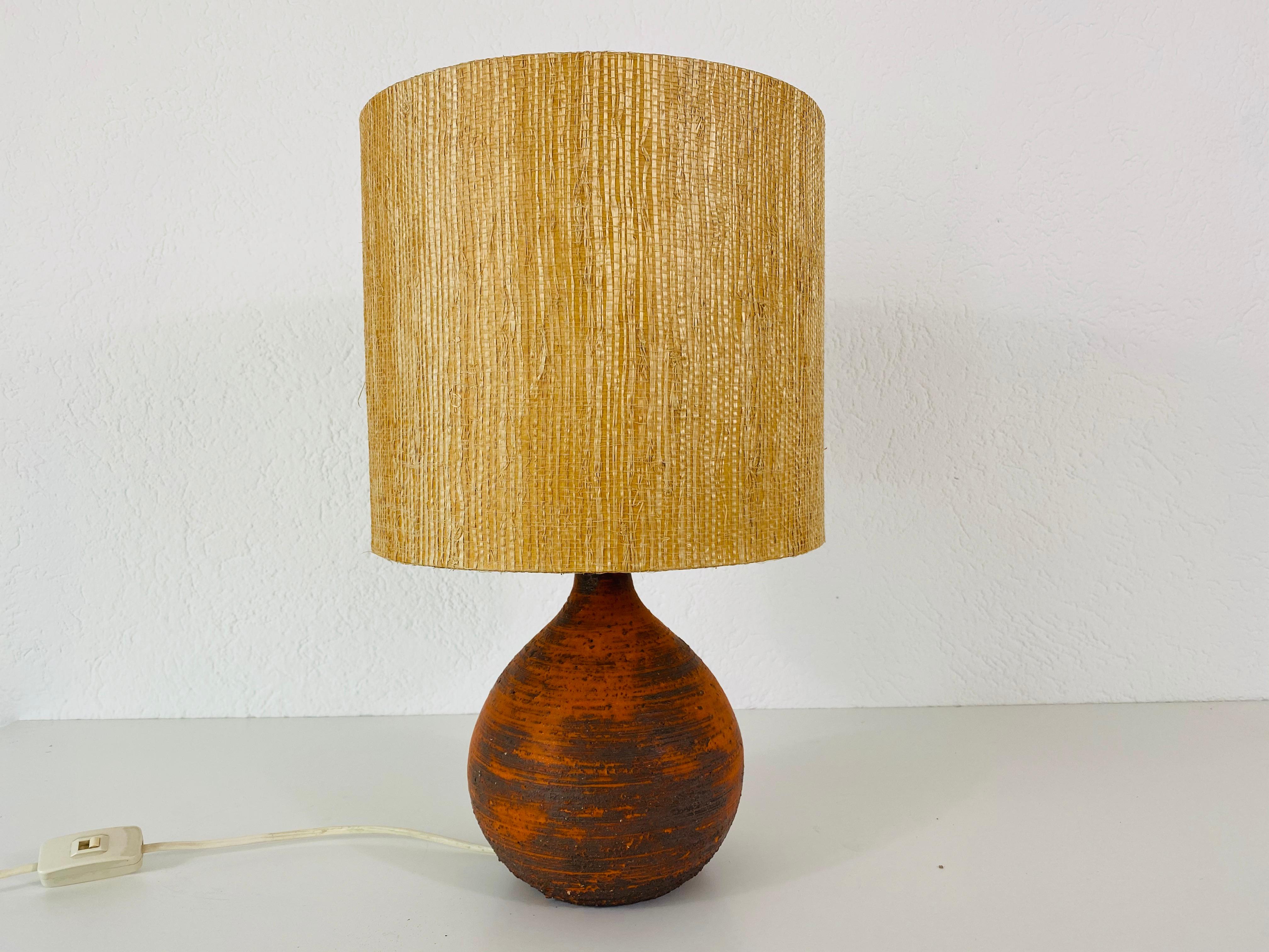 Midcentury Ceramic Base Table Lamp, 1960s 1
