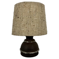 Lampada da tavolo con base in ceramica del Medioevo, anni '60