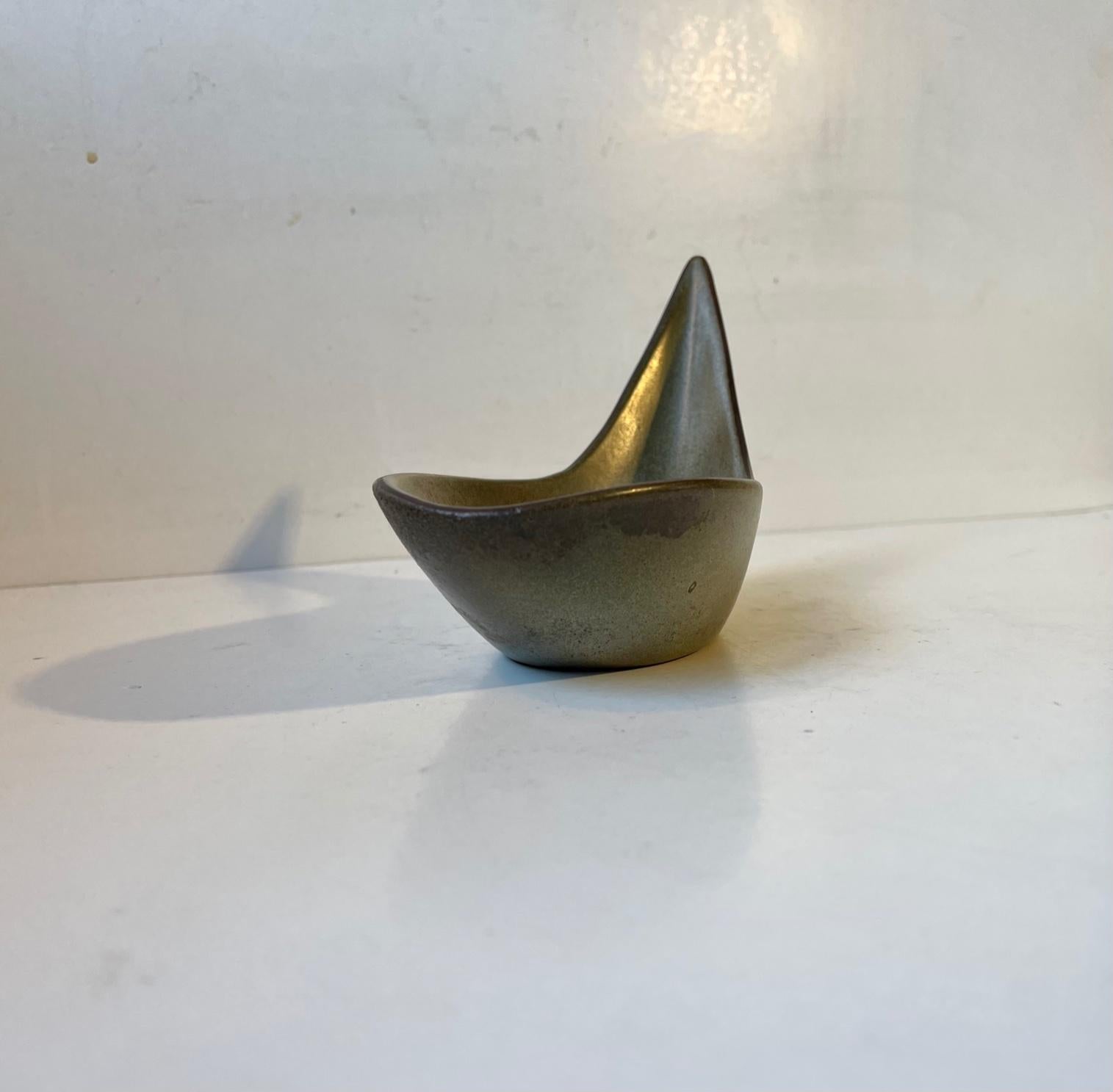 Midcentury Ceramic Bowl by René Maurel, Vallauris School, 1950s In Good Condition For Sale In Esbjerg, DK