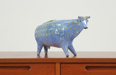 Midcentury Ceramic Bull Sculpture by Alfaraz