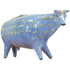 Midcentury Ceramic Bull Sculpture by Alfaraz