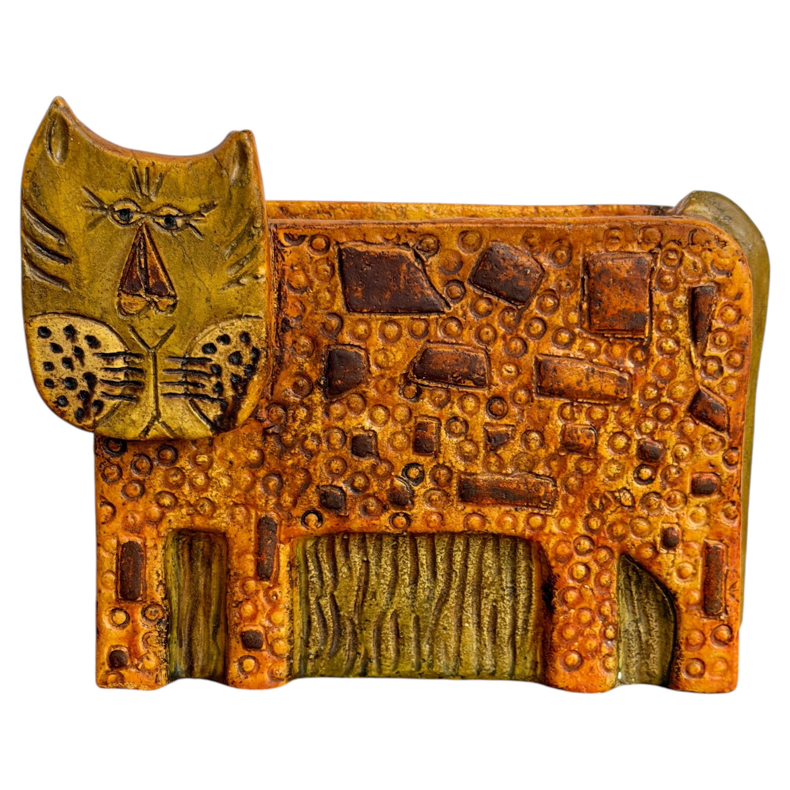 Midcentury Ceramic "Cat" Vase by Marcello Fantoni, Italy, 1960s