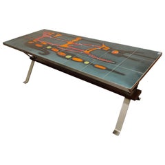 Vintage Midcentury Ceramic Coffee Table by Adri, 1960s