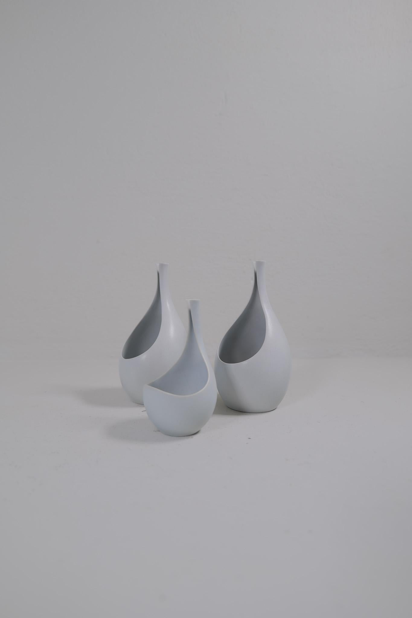 Keramik-Kollektion von „Pungo“-Vasen Stig Lindberg Gustavsberg aus der Mitte des Jahrhunderts, 1950er Jahre (Schwedisch) im Angebot