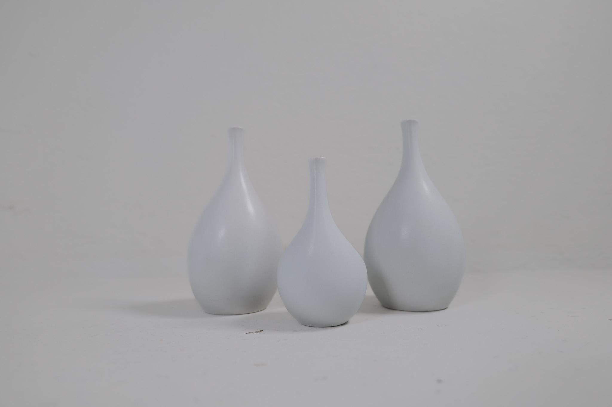 Keramik-Kollektion von „Pungo“-Vasen Stig Lindberg Gustavsberg aus der Mitte des Jahrhunderts, 1950er Jahre im Angebot 2