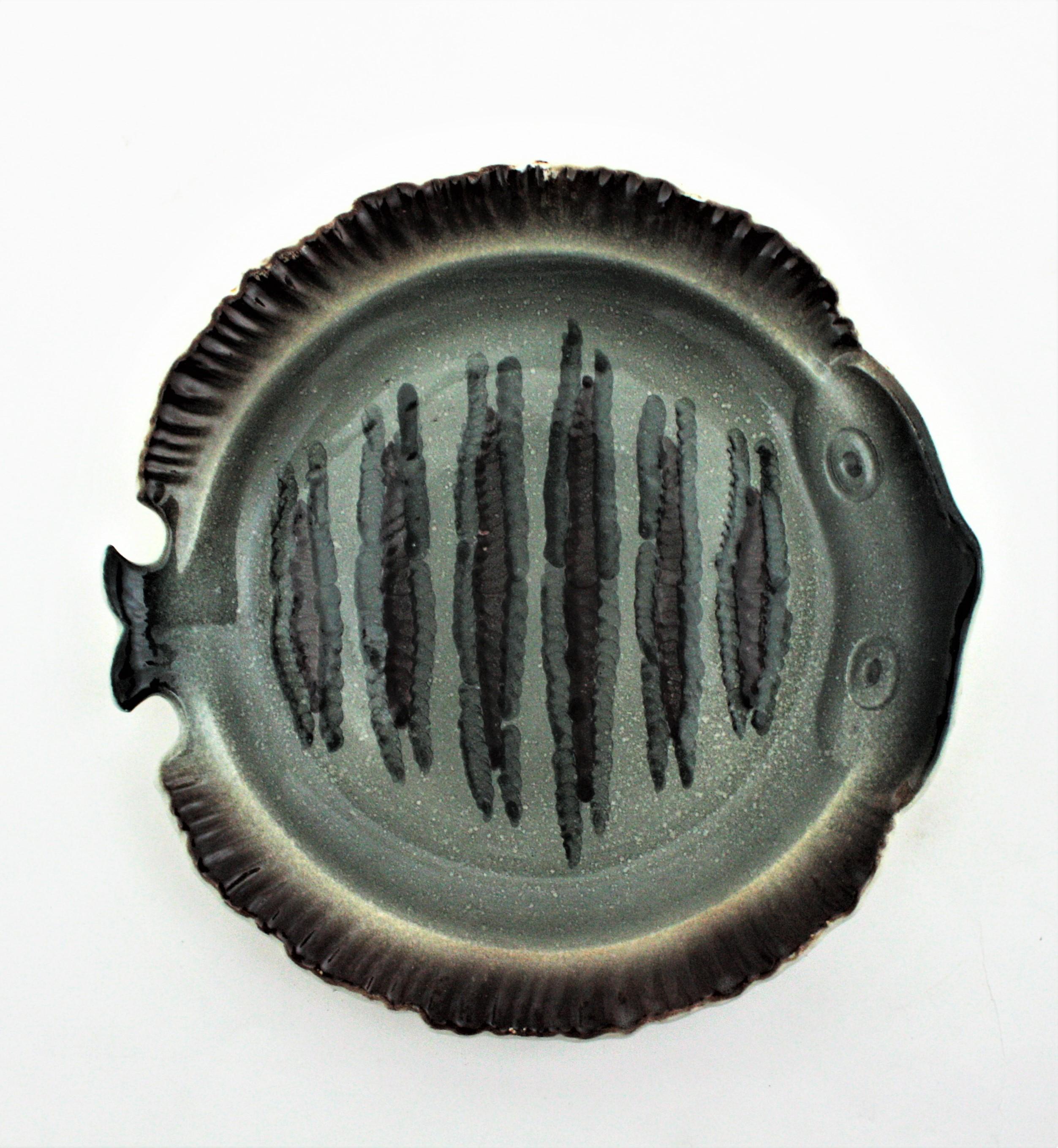 Midcentury Ceramic Fish Plates Wand Komposition / Wanddekoration im Angebot 5