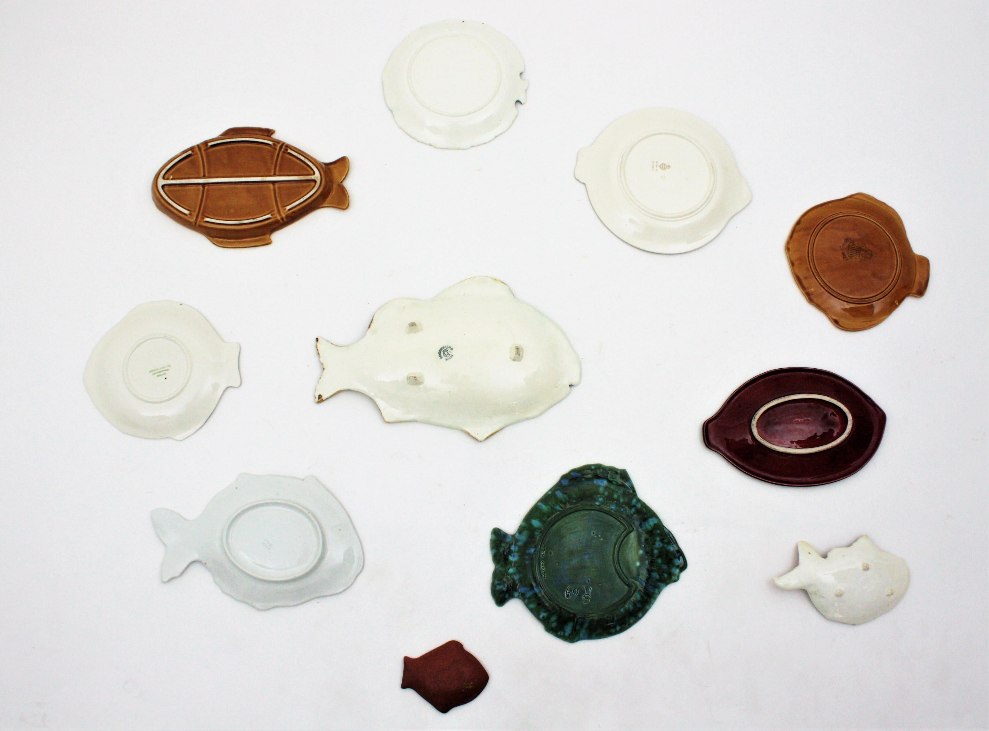 Midcentury Ceramic Fish Plates Wand Komposition / Wanddekoration im Angebot 10