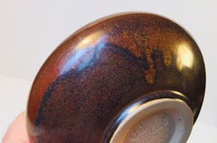 Vase und Schale mit Fisch aus Keramik aus der Mitte des Jahrhunderts von Laurids Hjorth, Dänemark 1950er Jahre