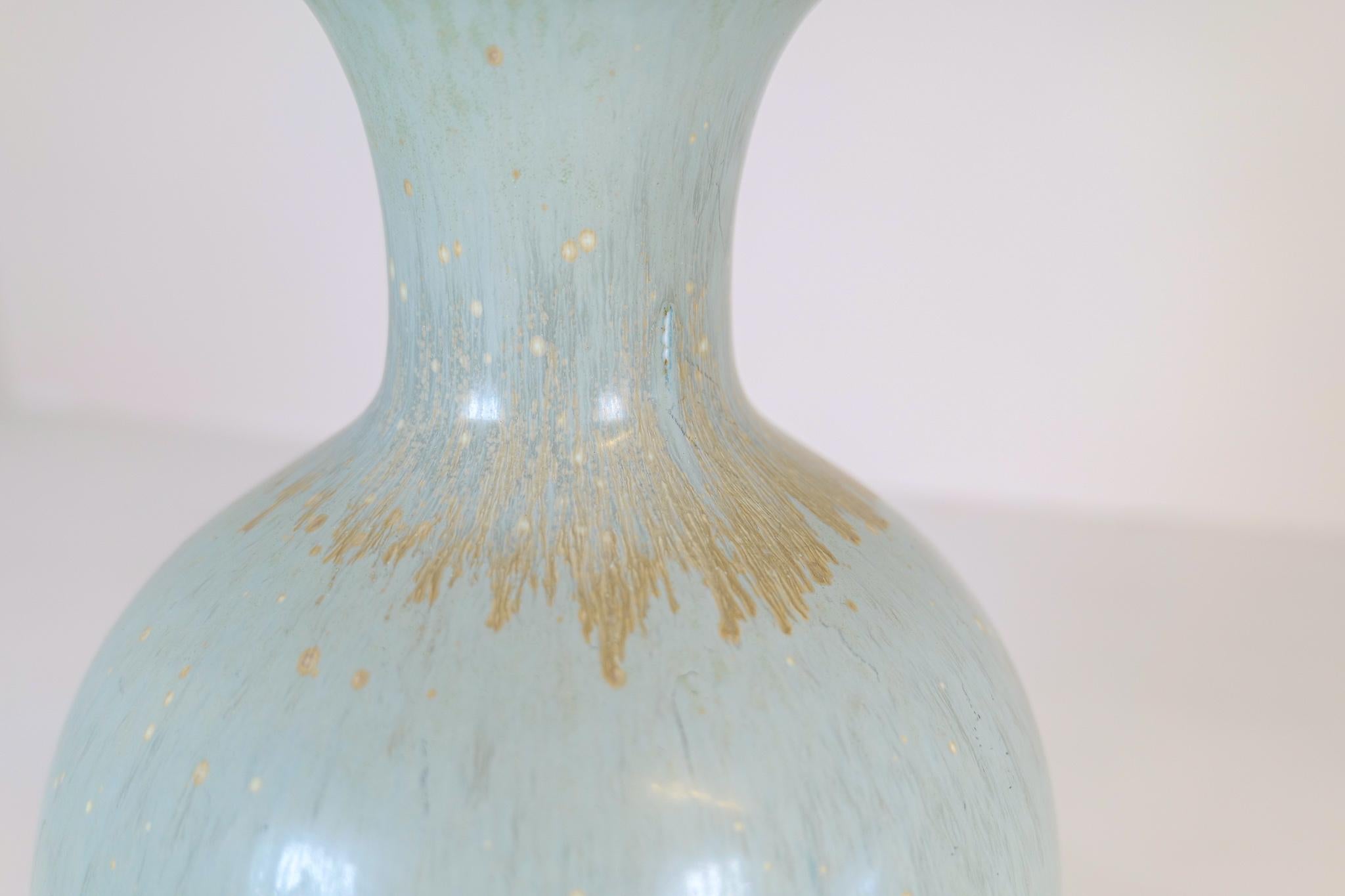 Midcentury Modern Ceramic Floor Vase Rörstrand Gunnar Nylund AKT, Sweden 1950s  3