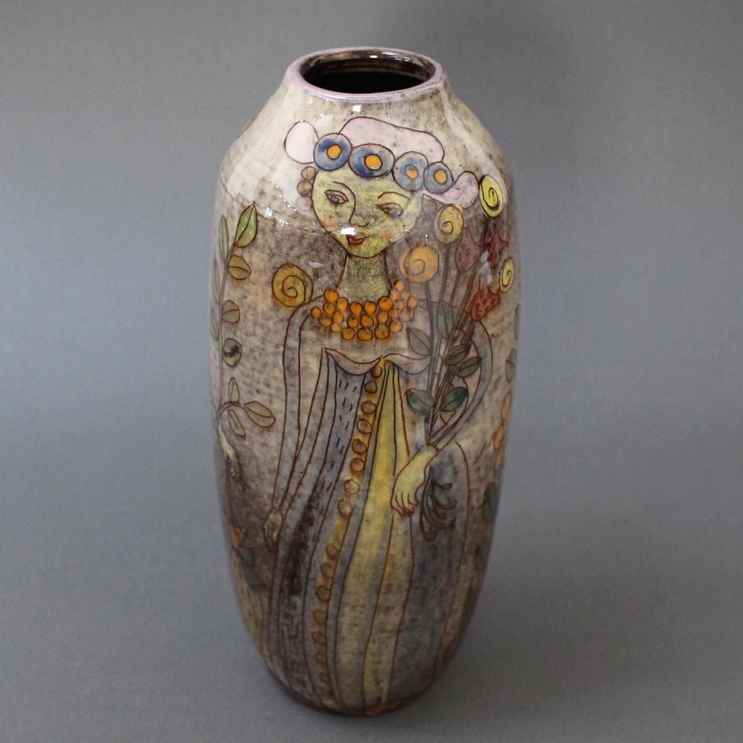 Midcentury Ceramic Glazed Vase, circa 1960s 8
