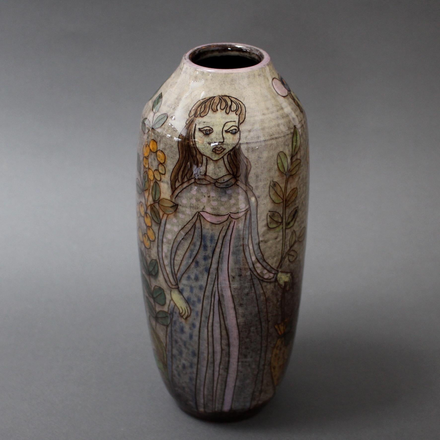Midcentury Ceramic Glazed Vase, circa 1960s 1