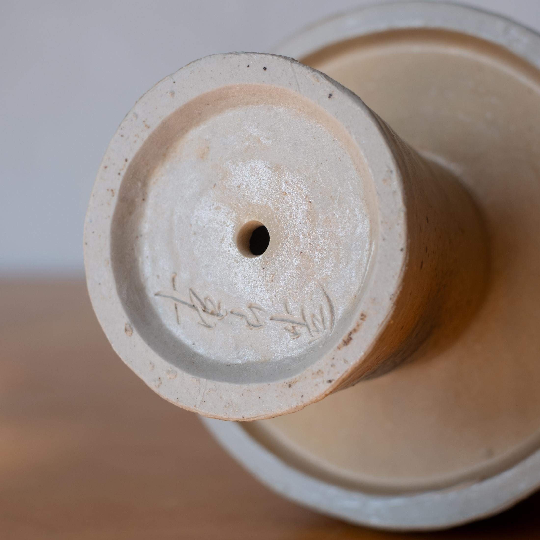 Vaso scultura Ikebana in ceramica del Medioevo, Giappone 1960 in vendita 3