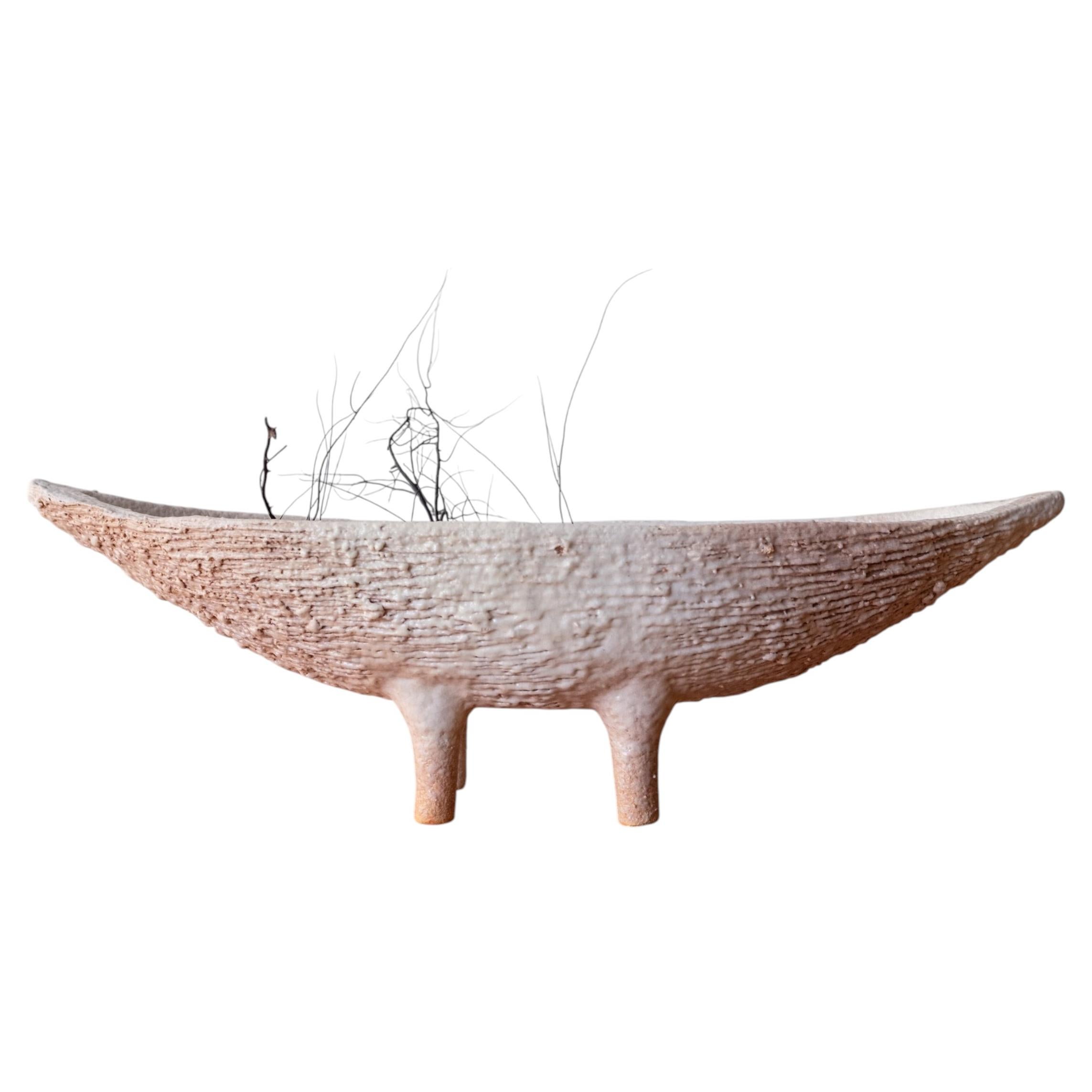 Midcentury Ceramic Ikebana Vase Sculpture, Japan 1960