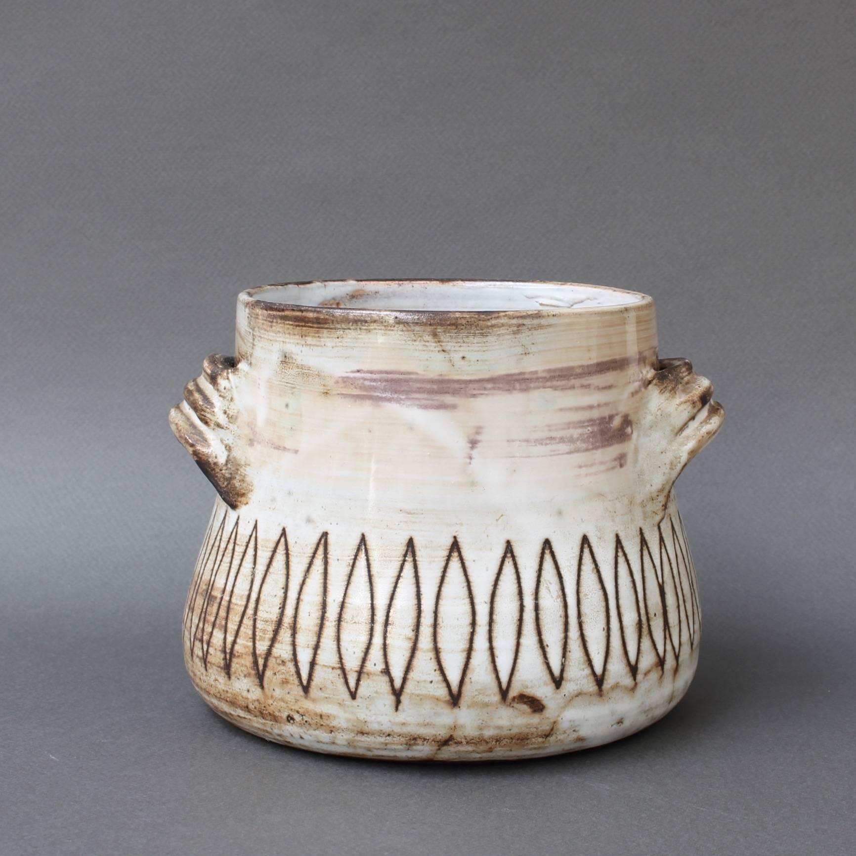 Mid-20th Century Midcentury Ceramic Jar with Lid by Jacques Pouchain Atelier Dieulefit, c. 1960s