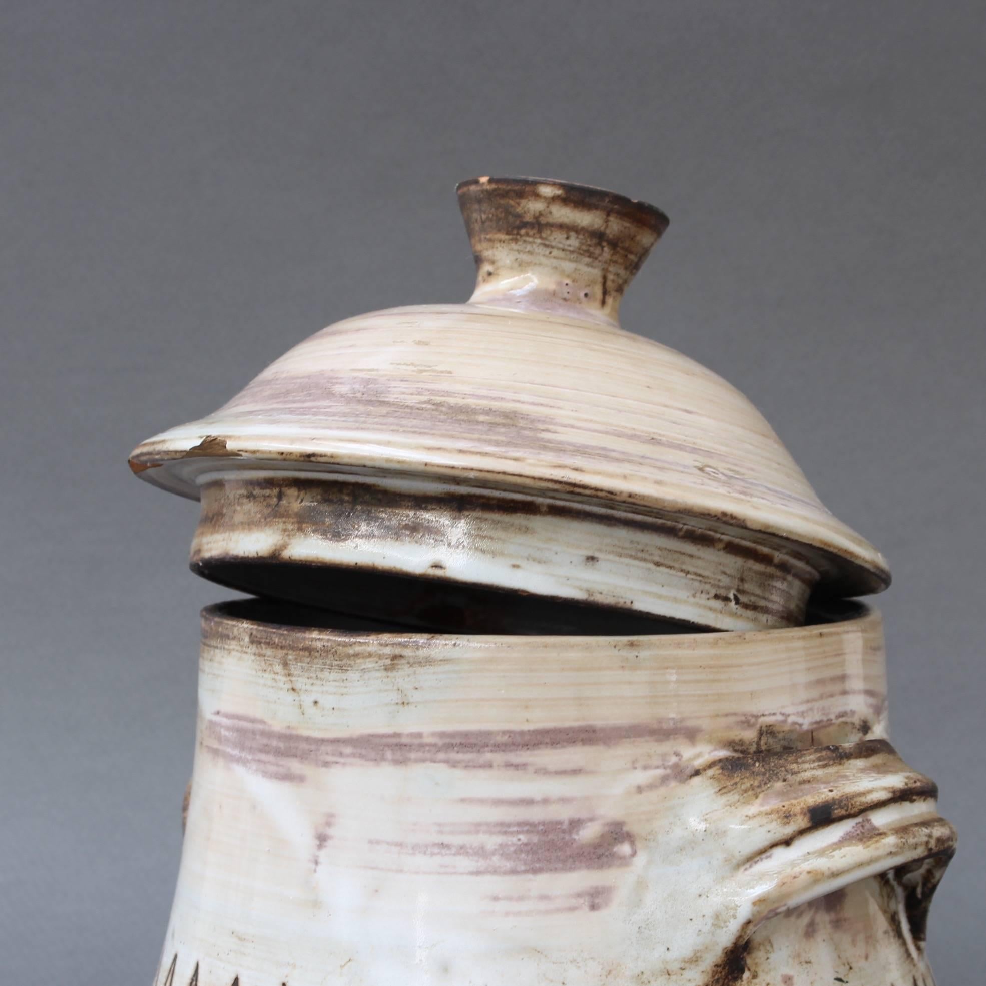 Midcentury Ceramic Jar with Lid by Jacques Pouchain Atelier Dieulefit, c. 1960s 2