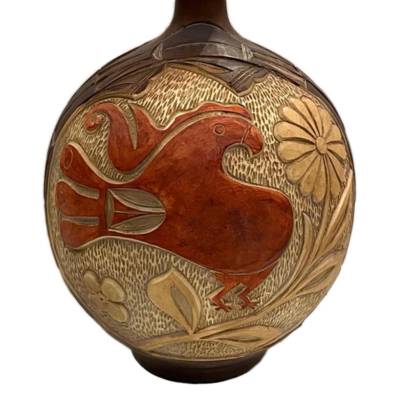 A circa 1960's American ceramic table lamp with bird.
Measurements:
Height of body: 16