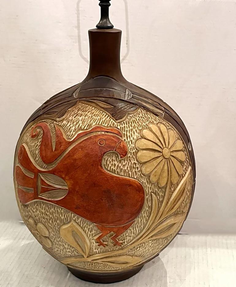 Midcentury Ceramic Lamp In Good Condition For Sale In New York, NY