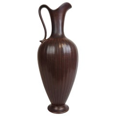 Midcentury Ceramic Large Vase Rörstrand Gunnar Nylund, Sweden