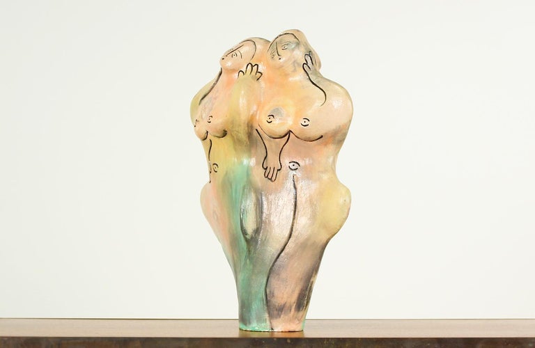 Mid-Century Modern Mid-Century Ceramic Nude Women Sculpture For Sale
