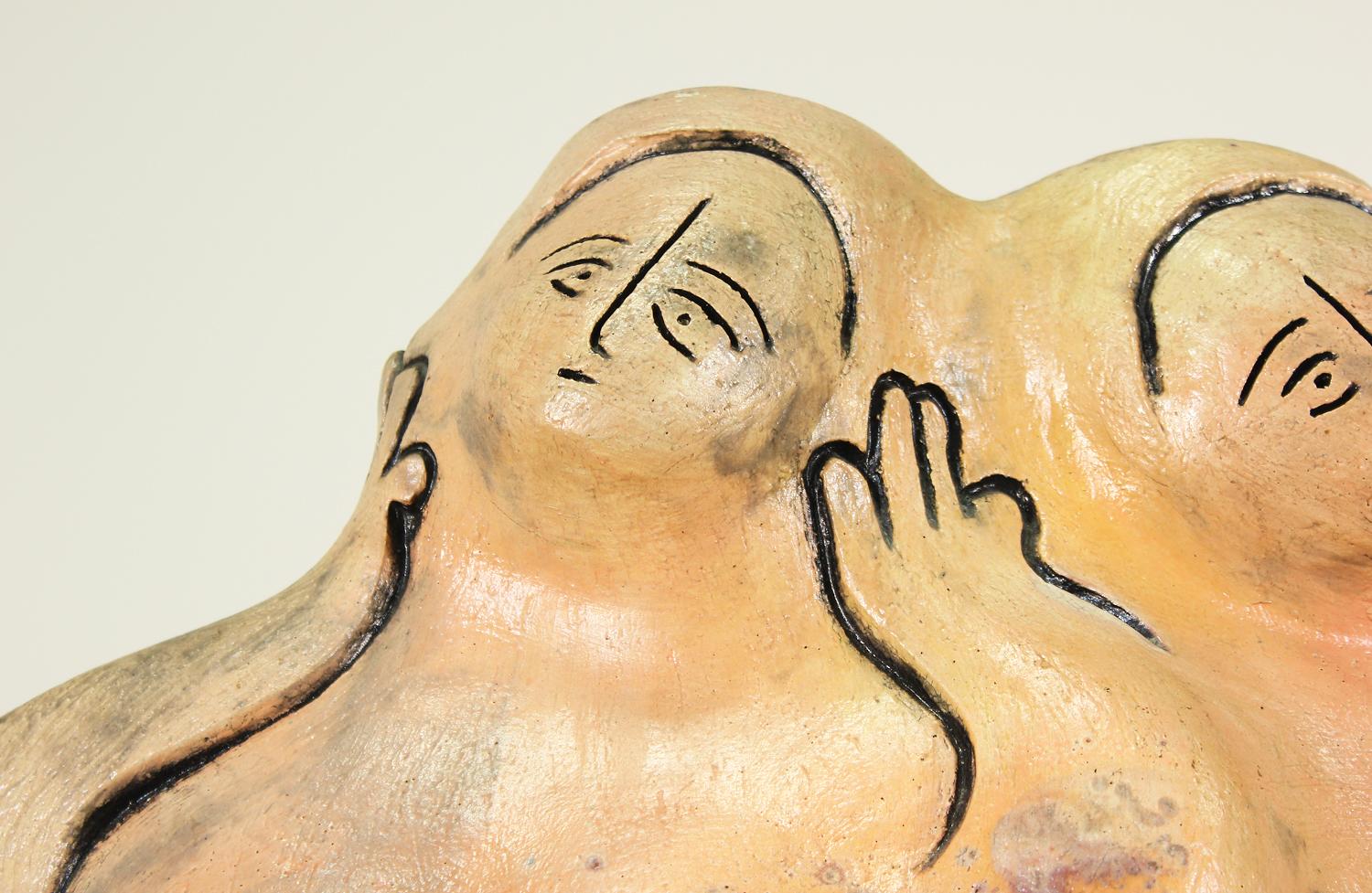 Mid-Century Ceramic Nude Women Sculpture For Sale 1