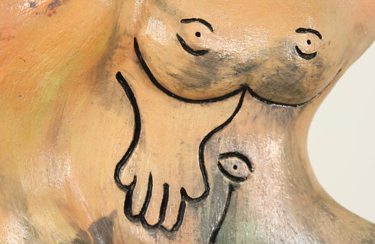 Mid-Century Ceramic Nude Women Sculpture For Sale 2