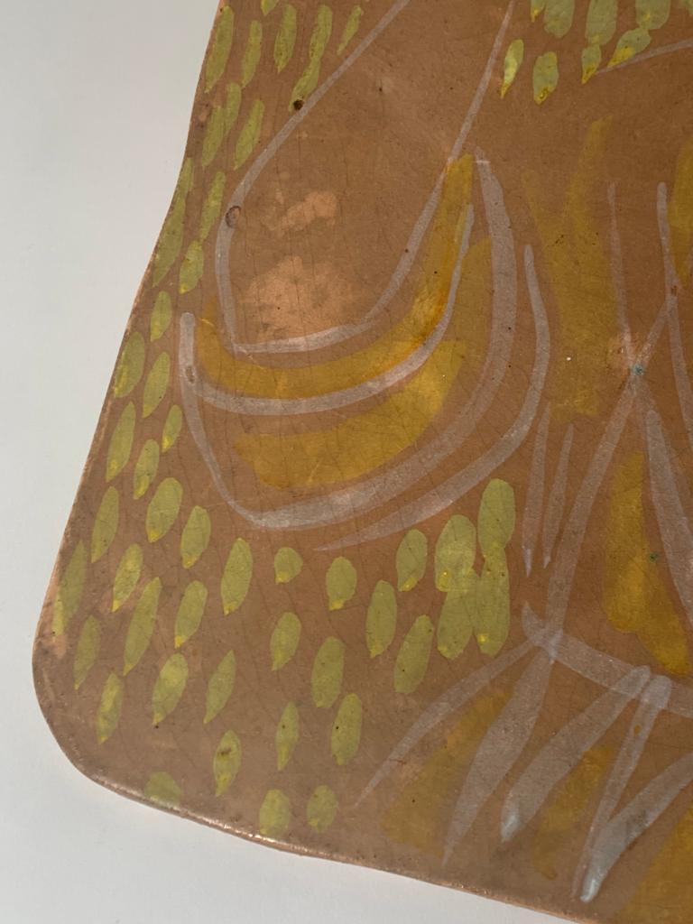  Keramiktafel aus der Mitte des Jahrhunderts von Pompeo Pianezzola aus Nove-Vicenza, Italien im Zustand „Gut“ im Angebot in Milan, Italy