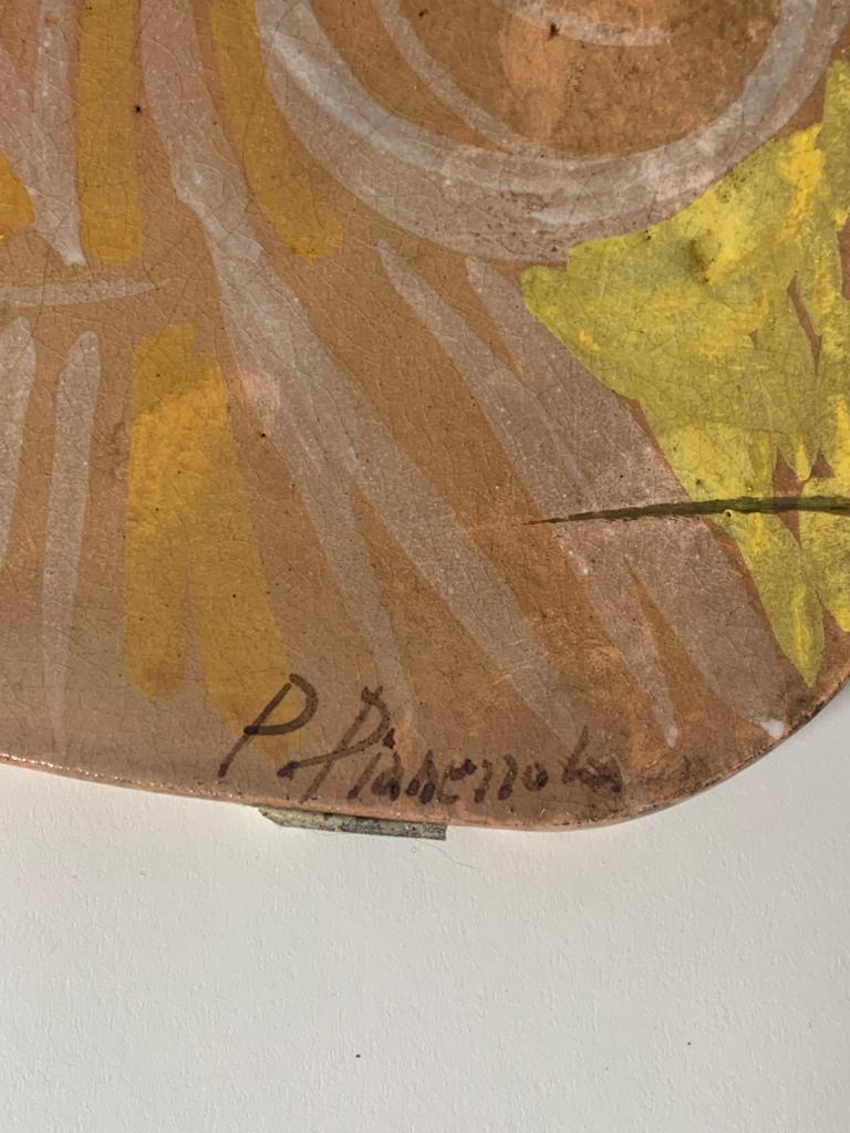 Milieu du XXe siècle  Panneau en céramique du milieu du siècle dernier de Pompeo Pianezzola de Nove-Vicenza, Italie en vente